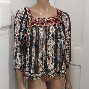 Free People Detailed Pattern Top